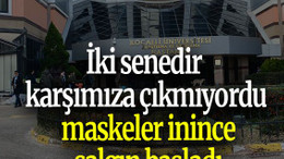İki senedir karşımıza çıkmıyordu, maskeler inince salgın başladı
